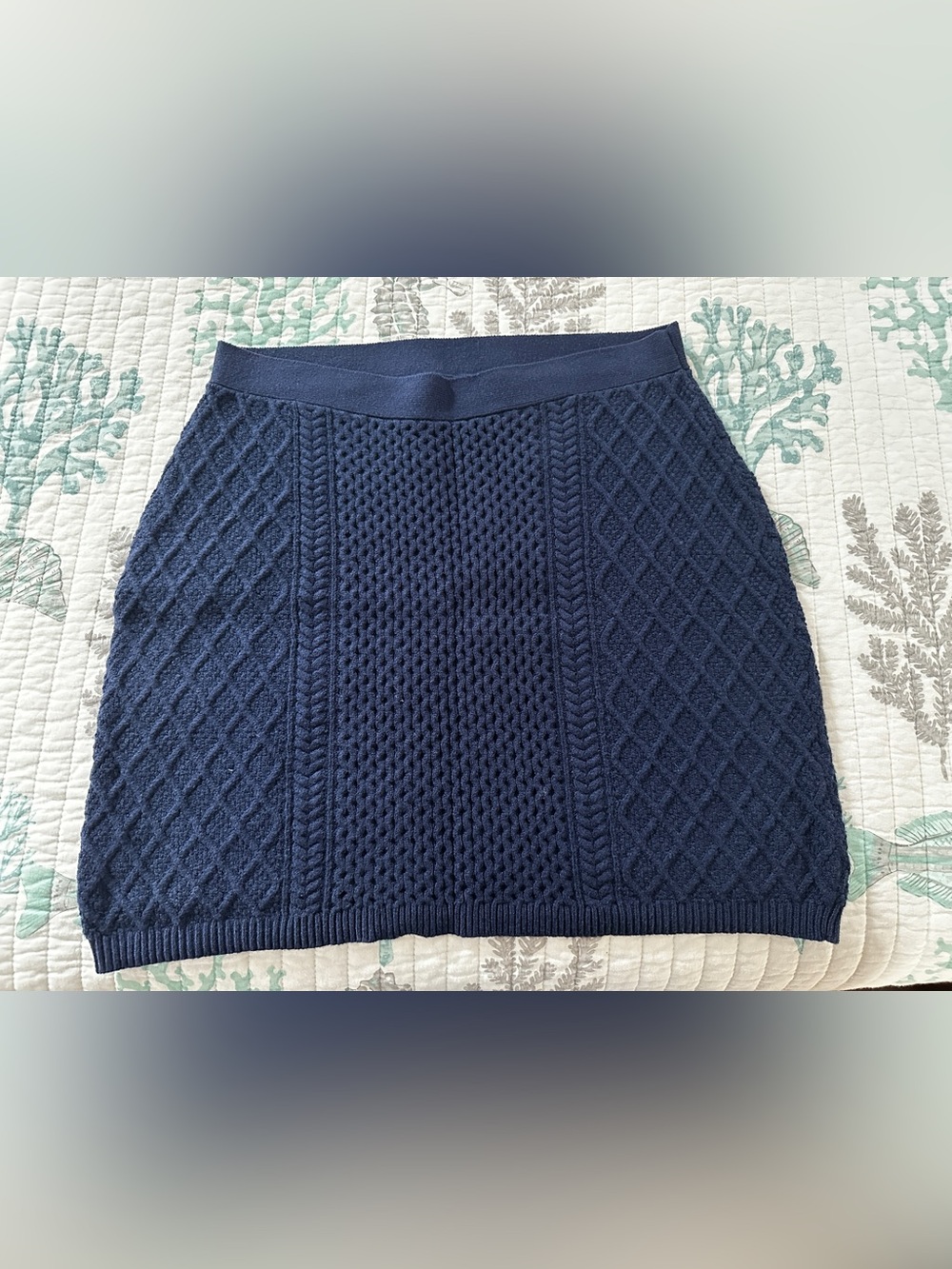 Lilly Pulitzer Navy Cable Knit Skirt